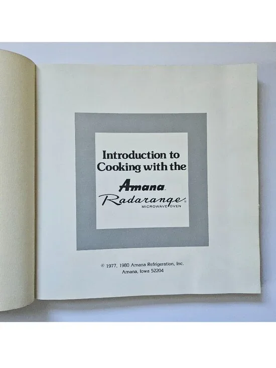 Introduction to Cooking Amana Radarange Microwave Oven Cookbook 1980 cottagecore - Picture 10 of 16